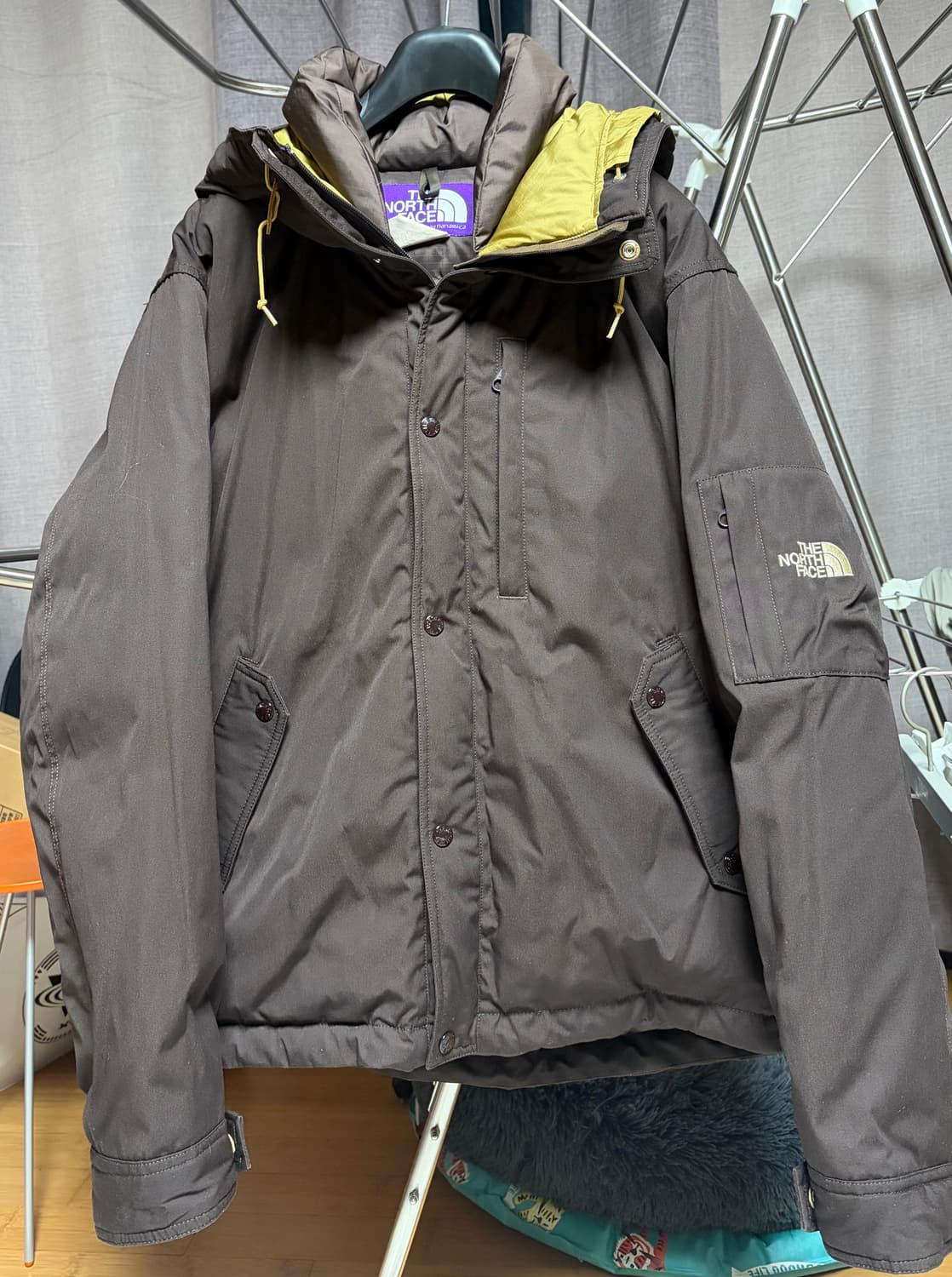 노스페이스퍼플라벨 x 몽키타임 마운틴 숏 다운 브라운 xxl 상품이미지3