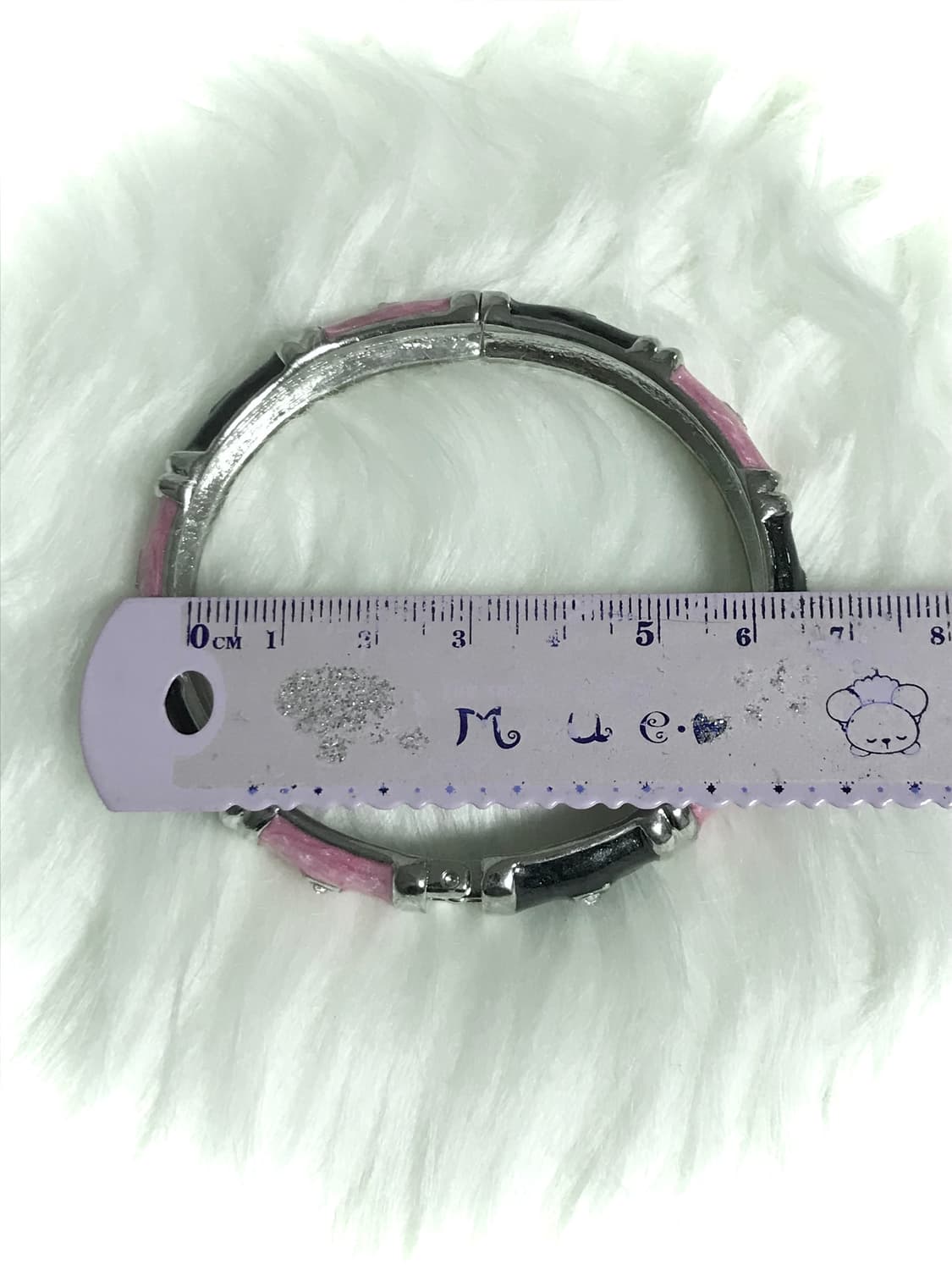 빈티지 펑크 블랙 핑크 뱅글 팔찌 상품이미지4