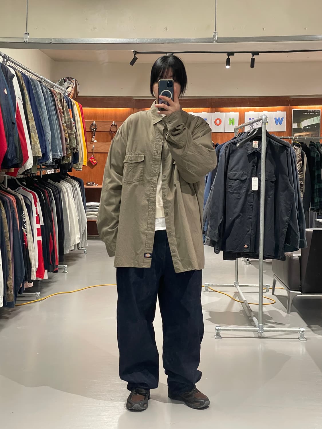 디키즈 매카닉 워크 셔츠(카키브라운)   상품이미지2