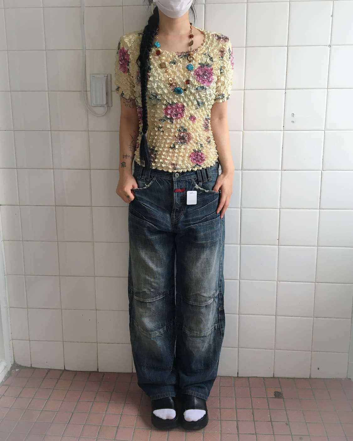 Pleats popcorn top 상품이미지4