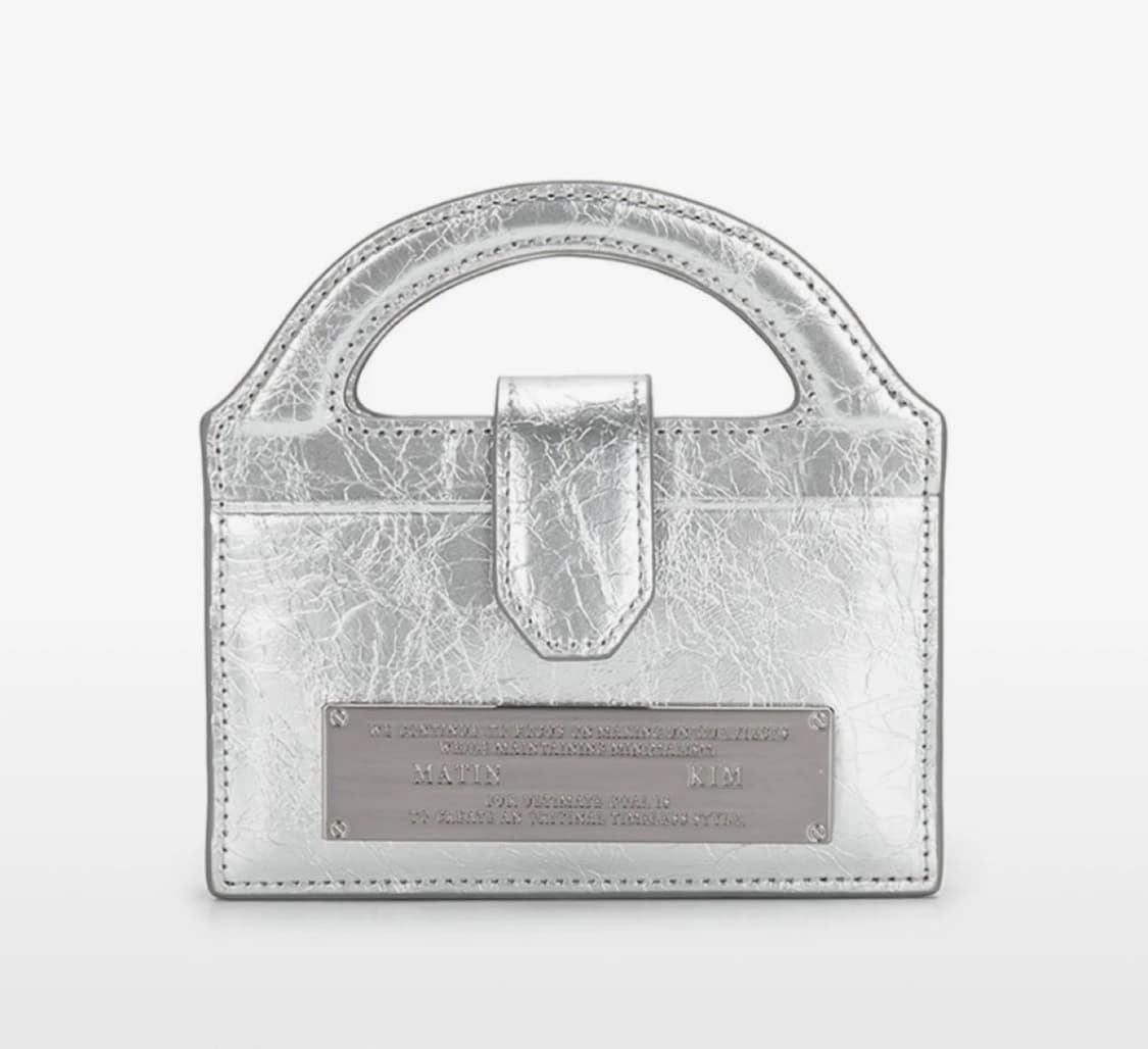 마뗑킴 카드지갑 실버 HANDLE ACCORDION CHAIN WALLE 상품이미지1