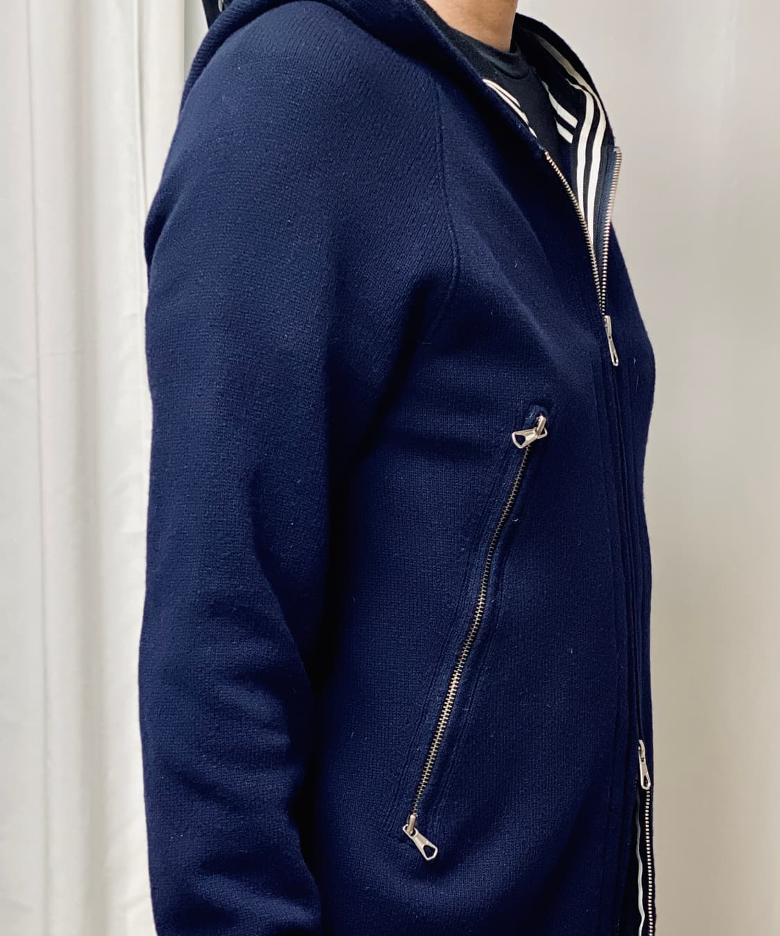 cp컴퍼니 고글 니트 후드 집업 네이비 105사이즈 상품이미지4