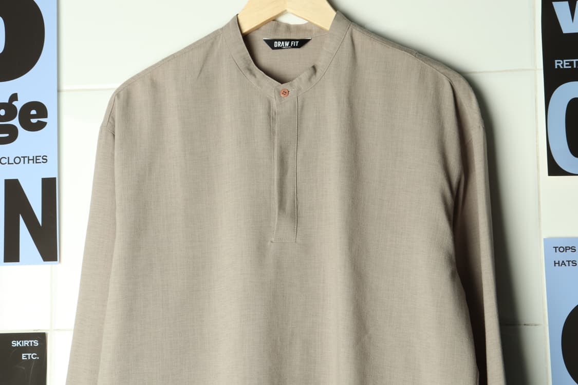 (M-XL) 드로우핏 셔츠 남방 차이나카라 오리엔탈 린넨 마-H31861 상품이미지3