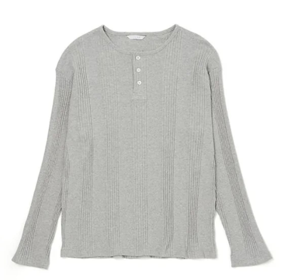 주앙옴므 헨리넥 롱 슬리브 티 멜란지 그레이  상품이미지2