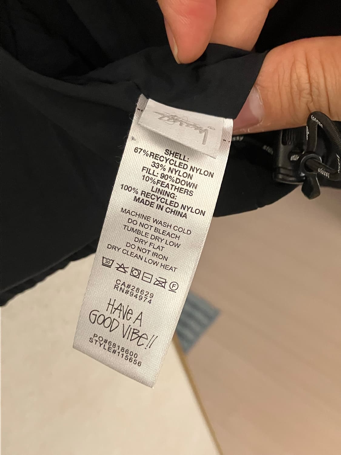 22fw 스투시 립스탑 패딩(m) 상품이미지4