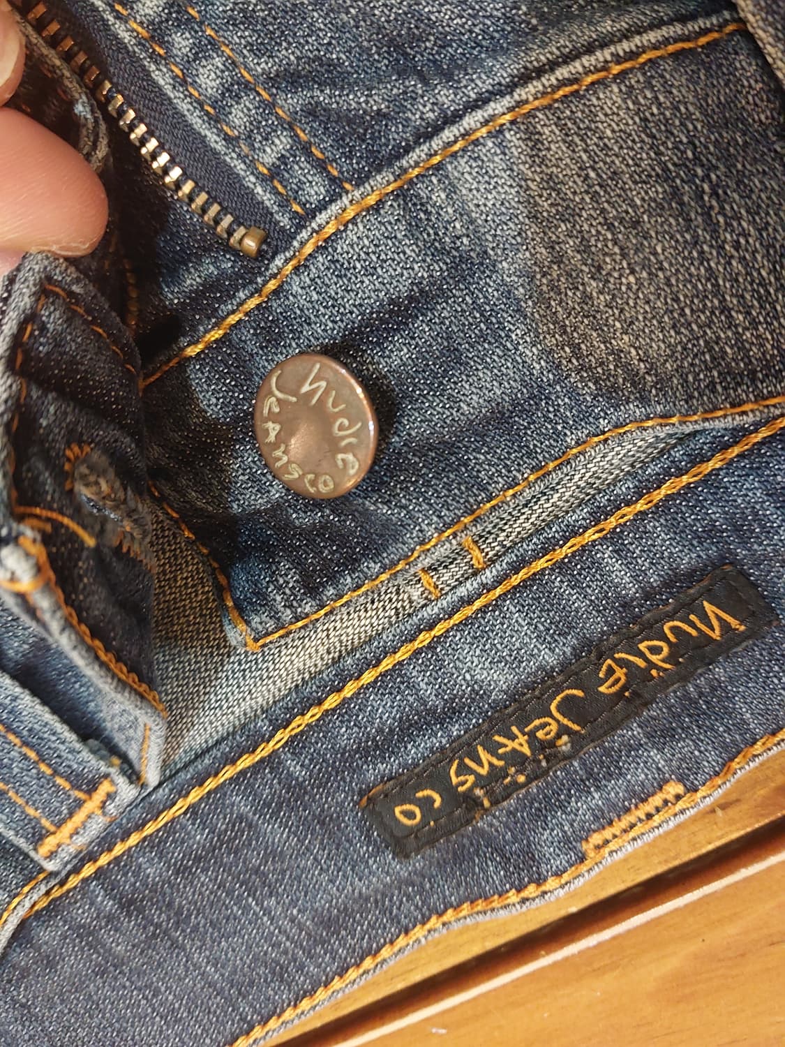 누디진 씬핀 Oscar worn dark 데님 29사이즈 상품이미지6