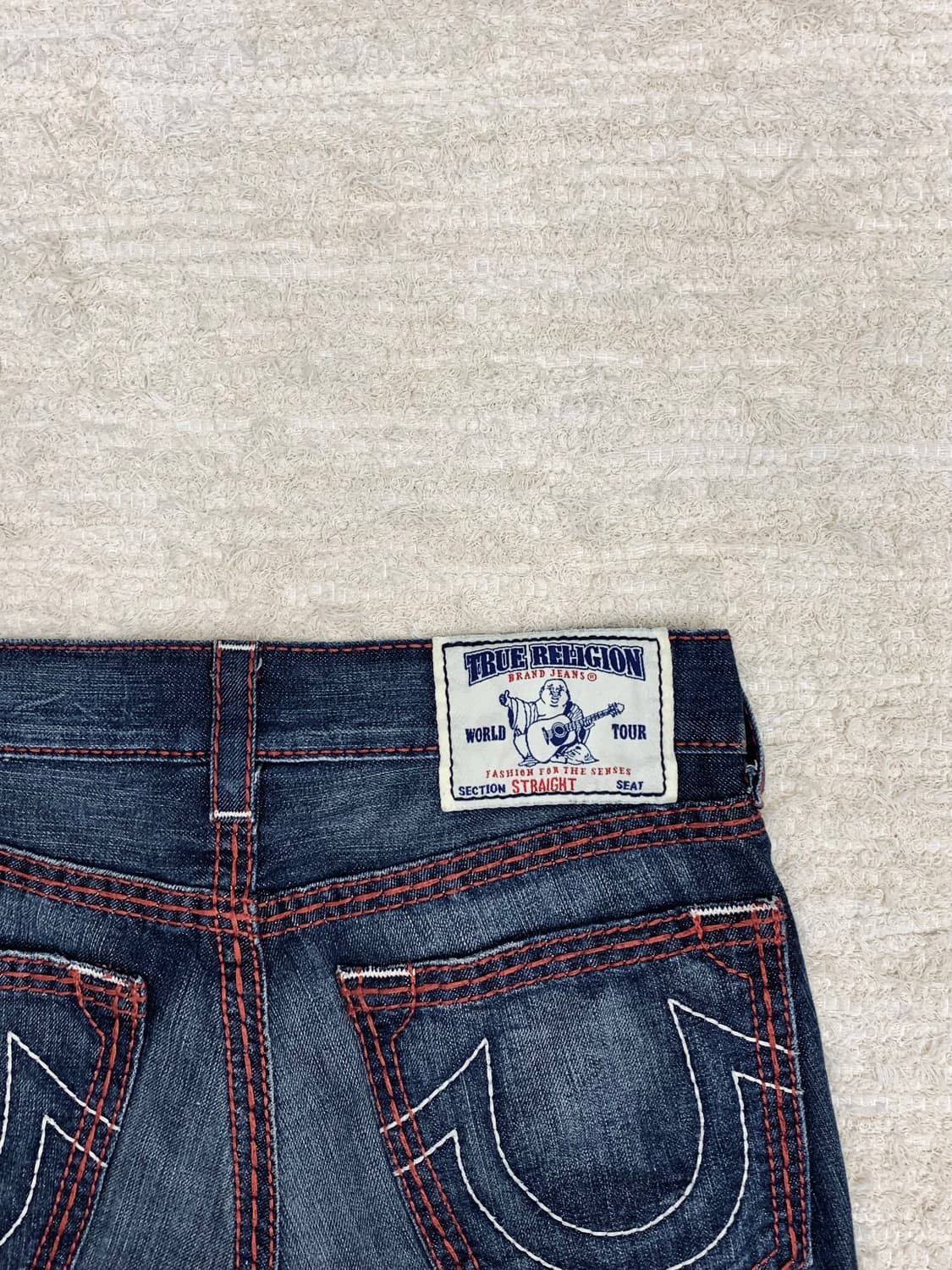 True Religion Red-Stitched Denim Shorts 상품이미지4