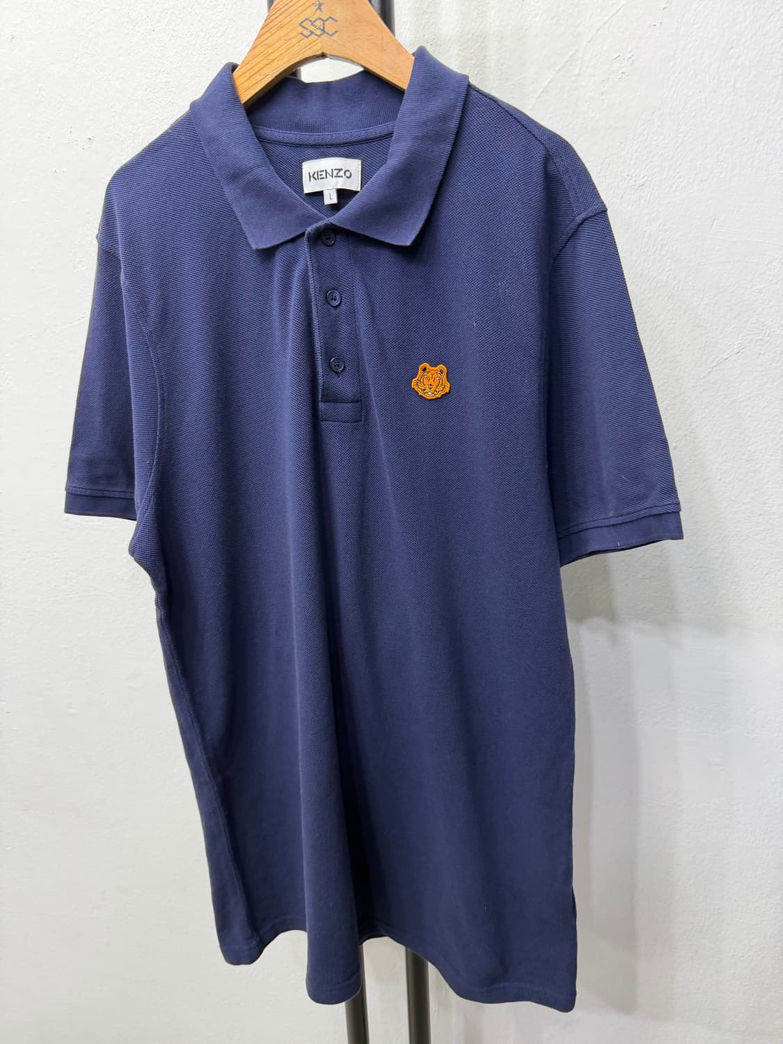 정품) KENZO 겐조 네이비 남성 반팔 폴로티 L 상품이미지3