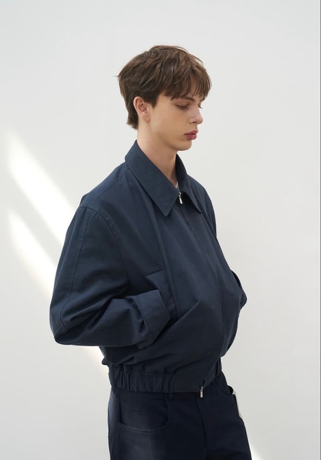 [M] yiyae 이예 드리즐러 자켓 네이비 상품이미지1