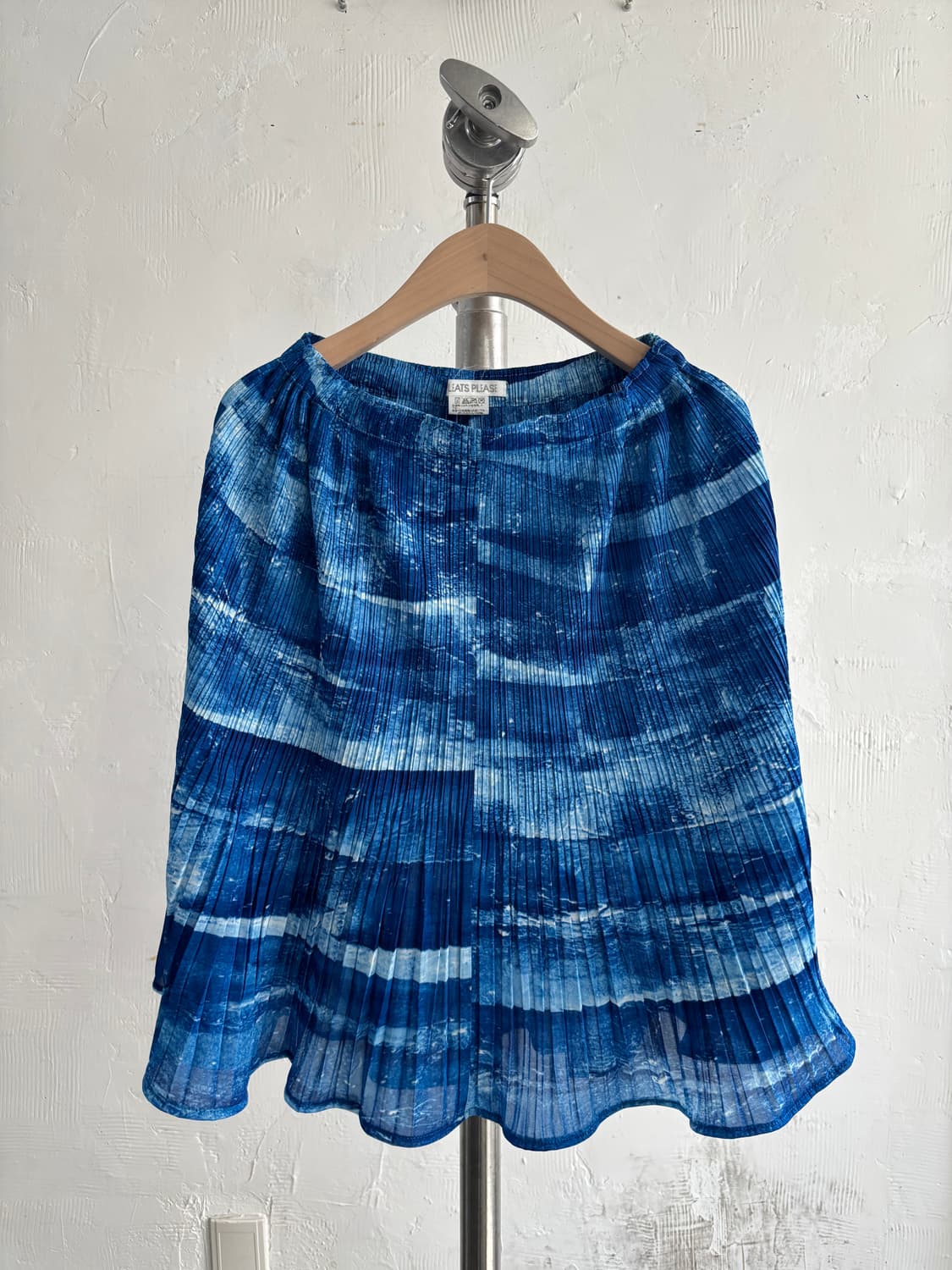 Pleats Please 플리츠플리즈 블루 플리츠 미디 스커트 상품이미지3