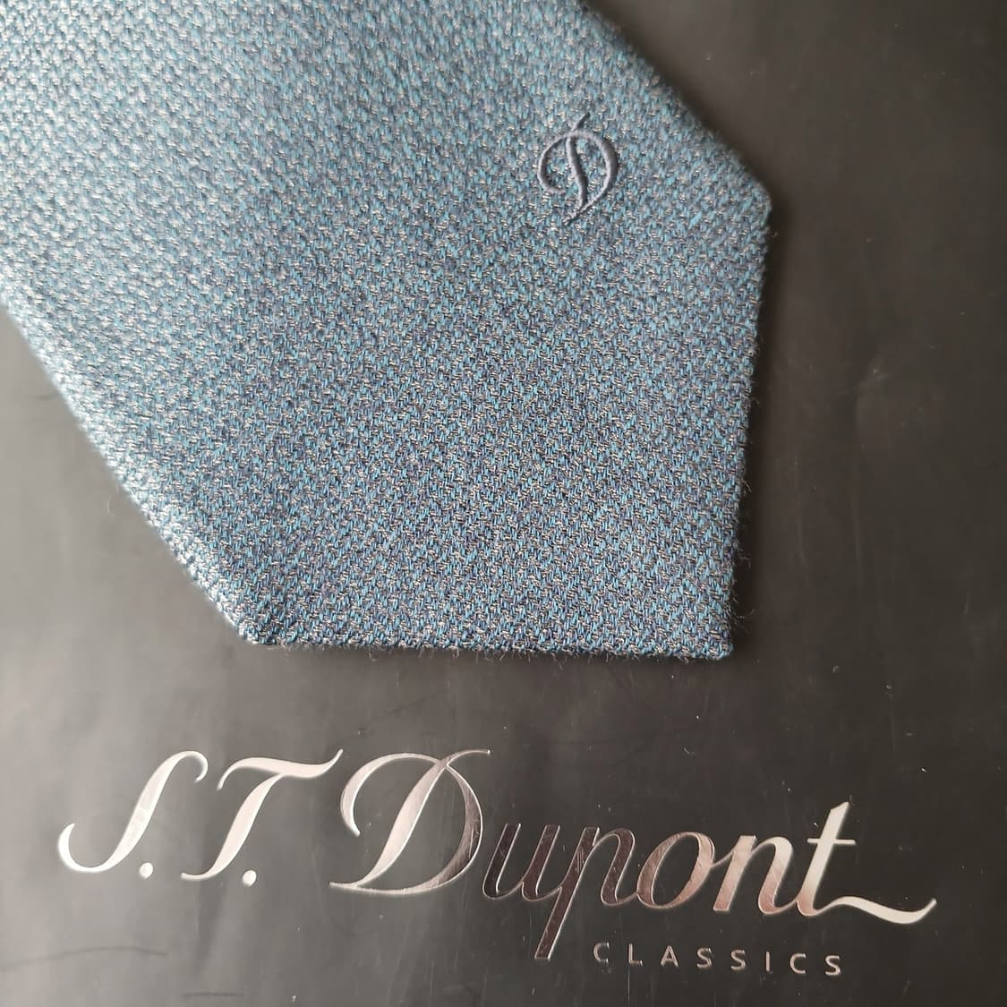 에스티듀퐁 넥타이 네이비 텍스처 조직 8.2cm A+등급 A19875 상품이미지6