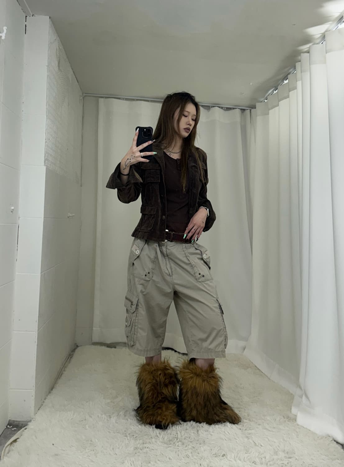 브라운 플리스 필드 자켓  상품이미지2