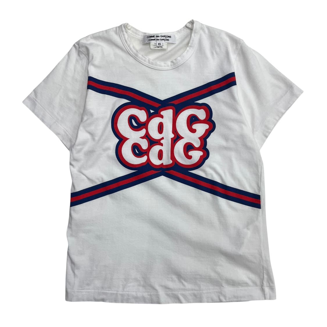 꼼데가르송 CDG 프린팅 화이트 반팔 XS 상품이미지2