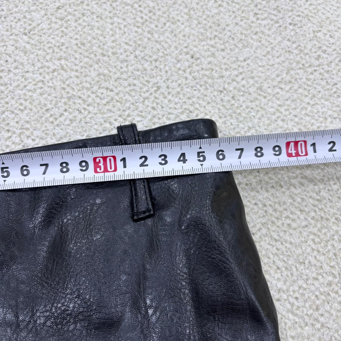 XS 자라 레더 블랙 미니 스커트 0507E 상품이미지6