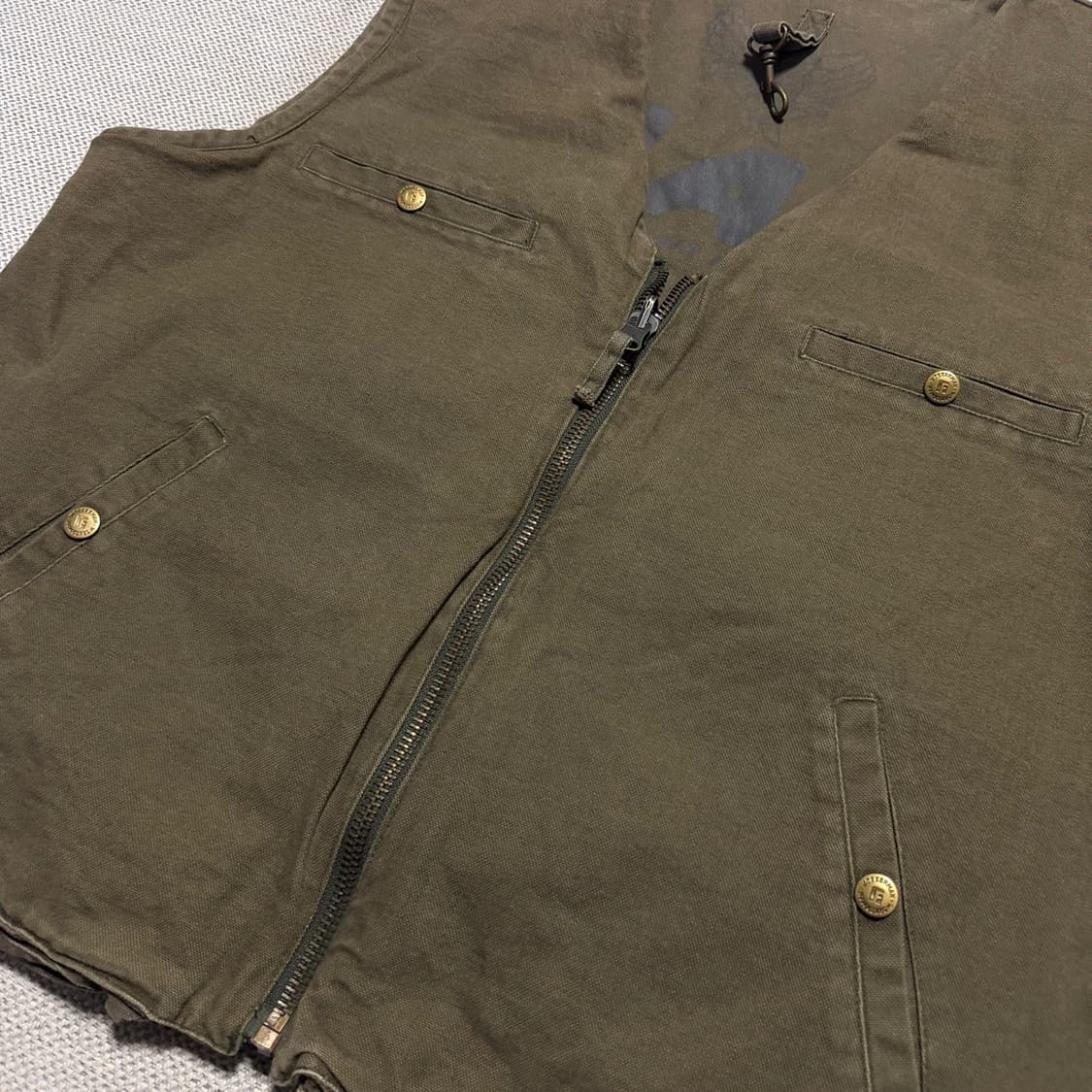 USA 워크맨 클래식 리버시블 카키색 포켓 조끼 상품이미지7