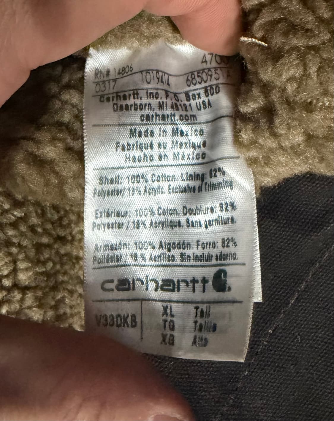 10s 칼하트 dkb vest 브라운 털 안감 조끼 자켓 상품이미지6