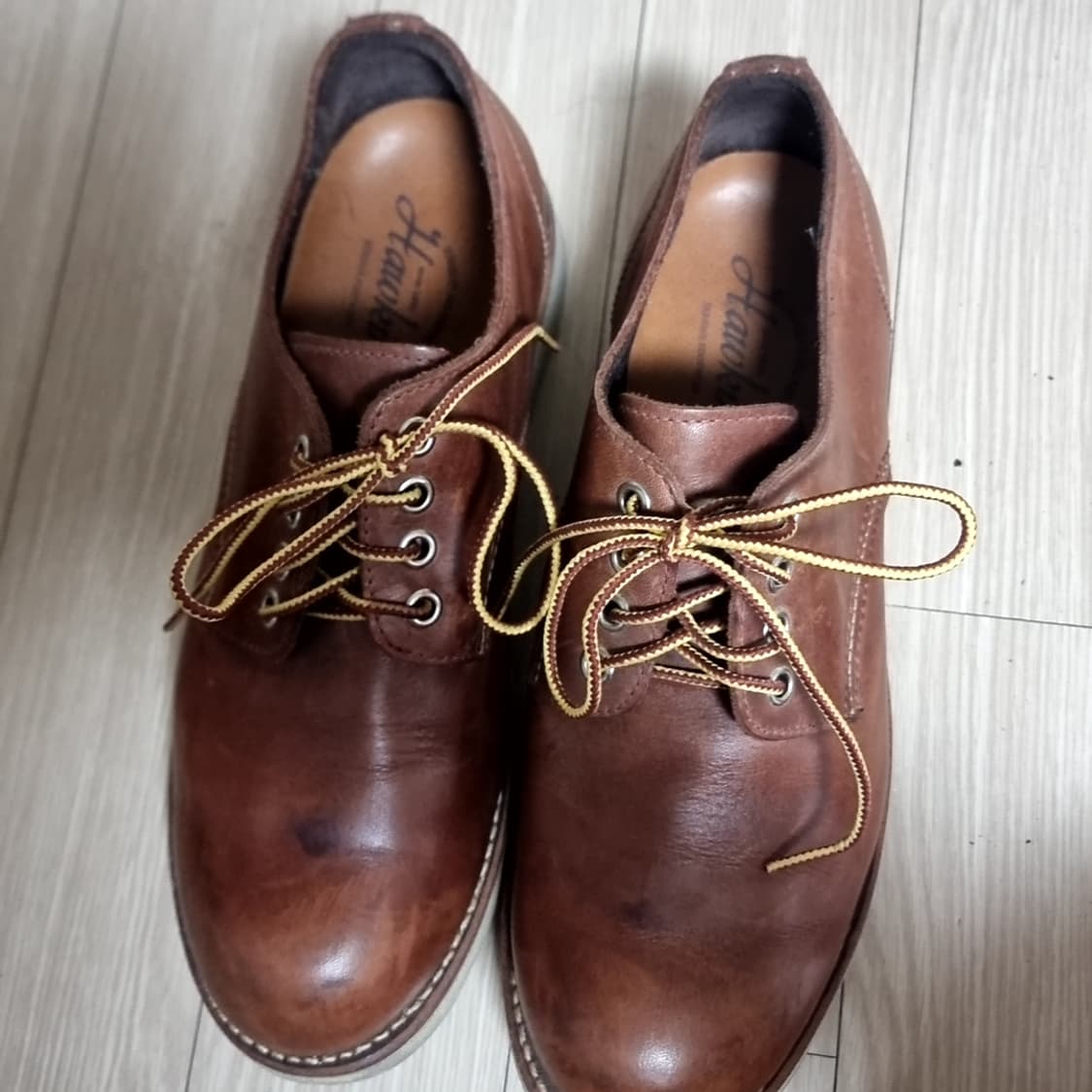 호킨스 브라운 가죽 남성 캐주얼 더비슈즈(270-275) 상품이미지2