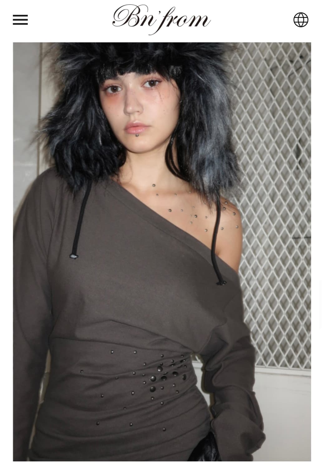 BNFROM STUDDED SLEEVE DRESS 상품이미지3