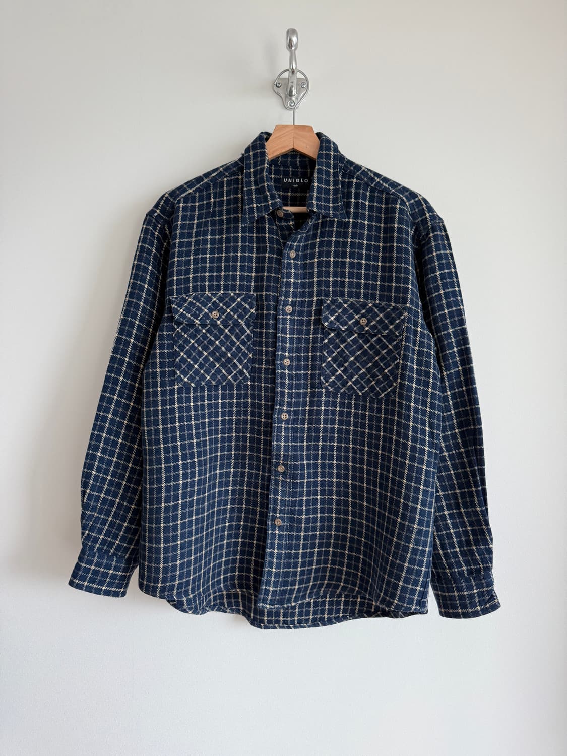 올드 유니클로(UNIQLO) 박스로고 플란넬 셔츠 상품이미지1