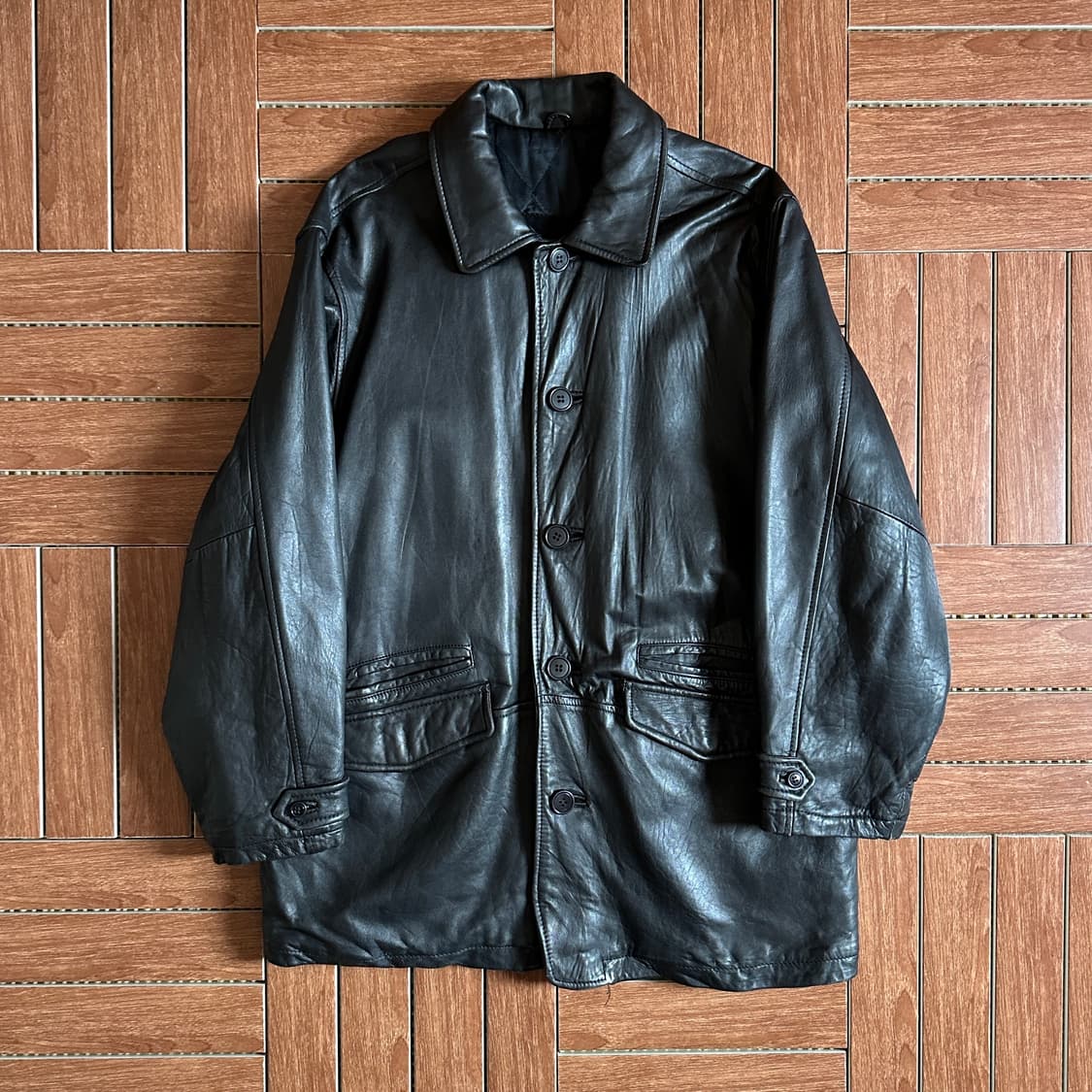 Recouvert genuine leather car coat 상품이미지1