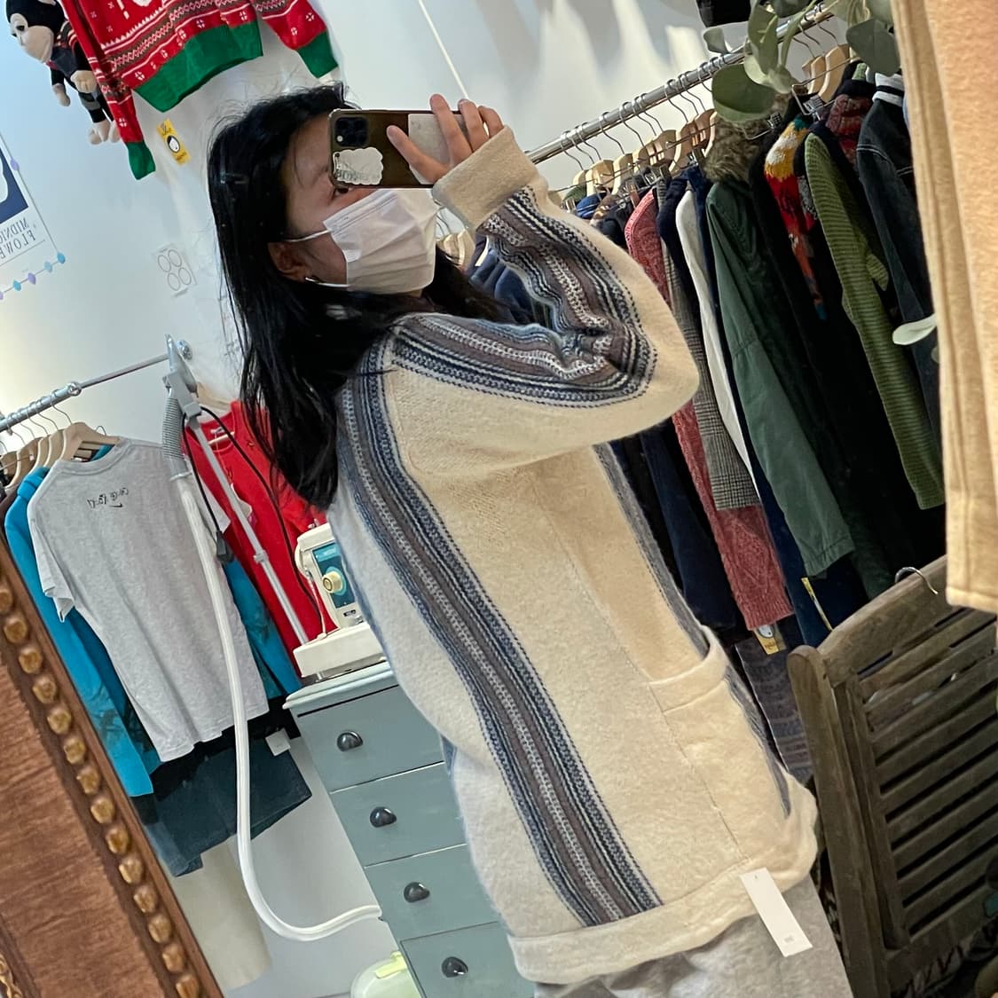 스코틀랜드 퓨어뉴울 패턴집업 상품이미지2