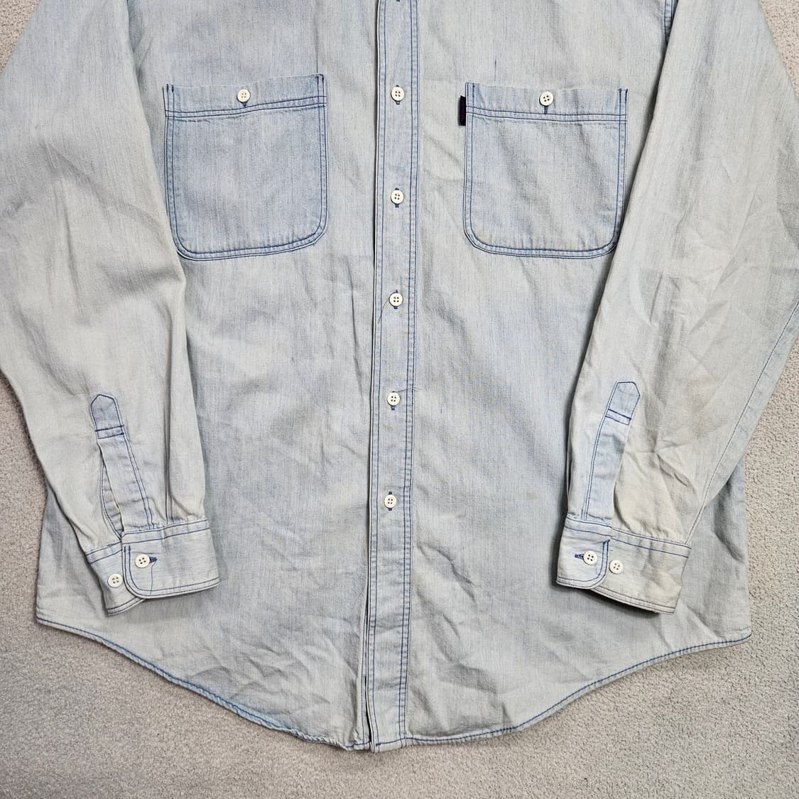 90s Gap 투포켓 샴브레이 셔츠 상품이미지5