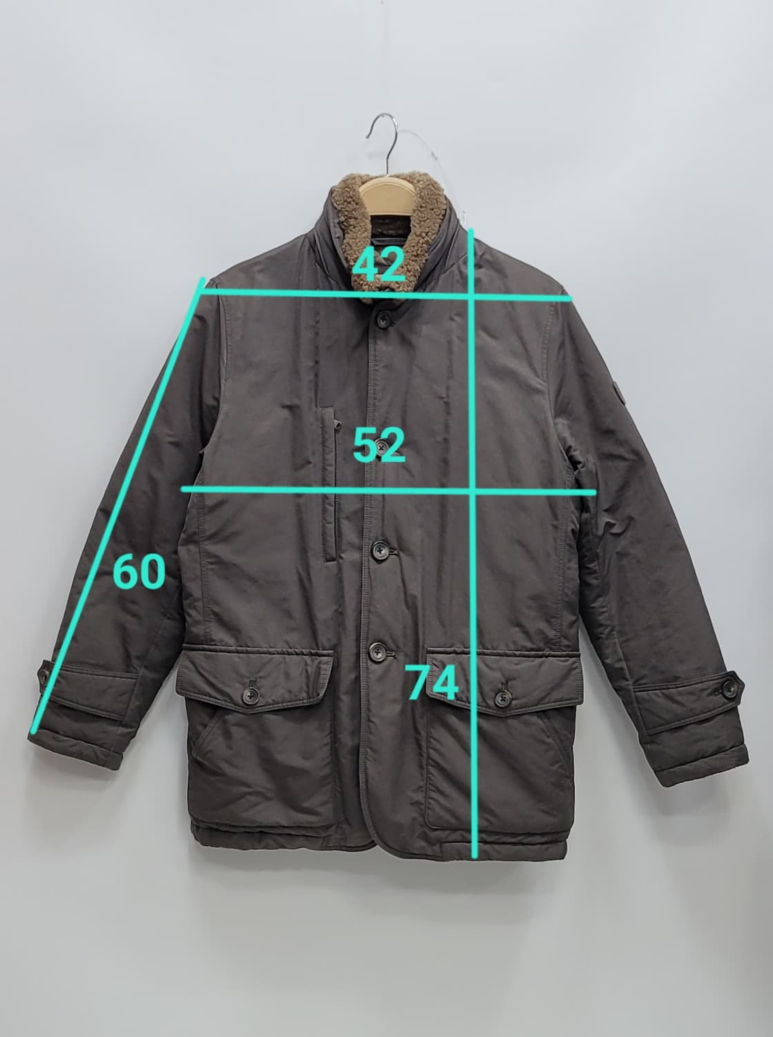 BEANPOLE 빈폴 보아 카라 구스 다운 패딩 자켓 / 남 95 브라운 상품이미지10