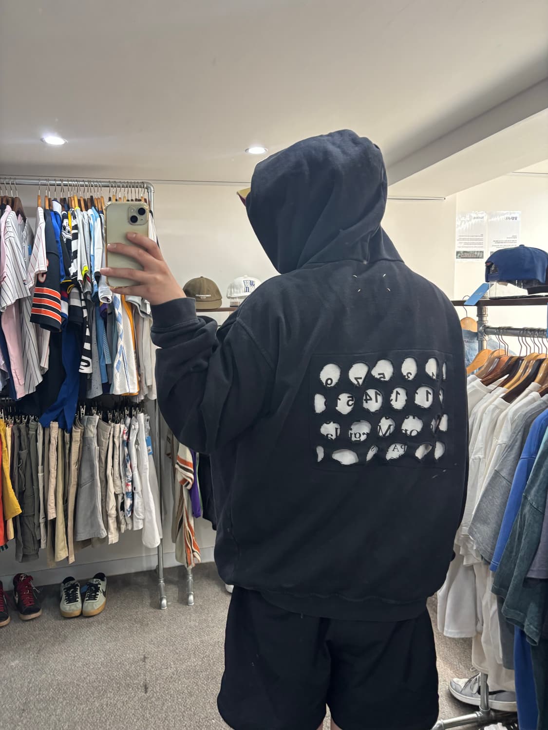 19ss 메종 마르지엘라 홀 넘버 로고 후드 상품이미지7