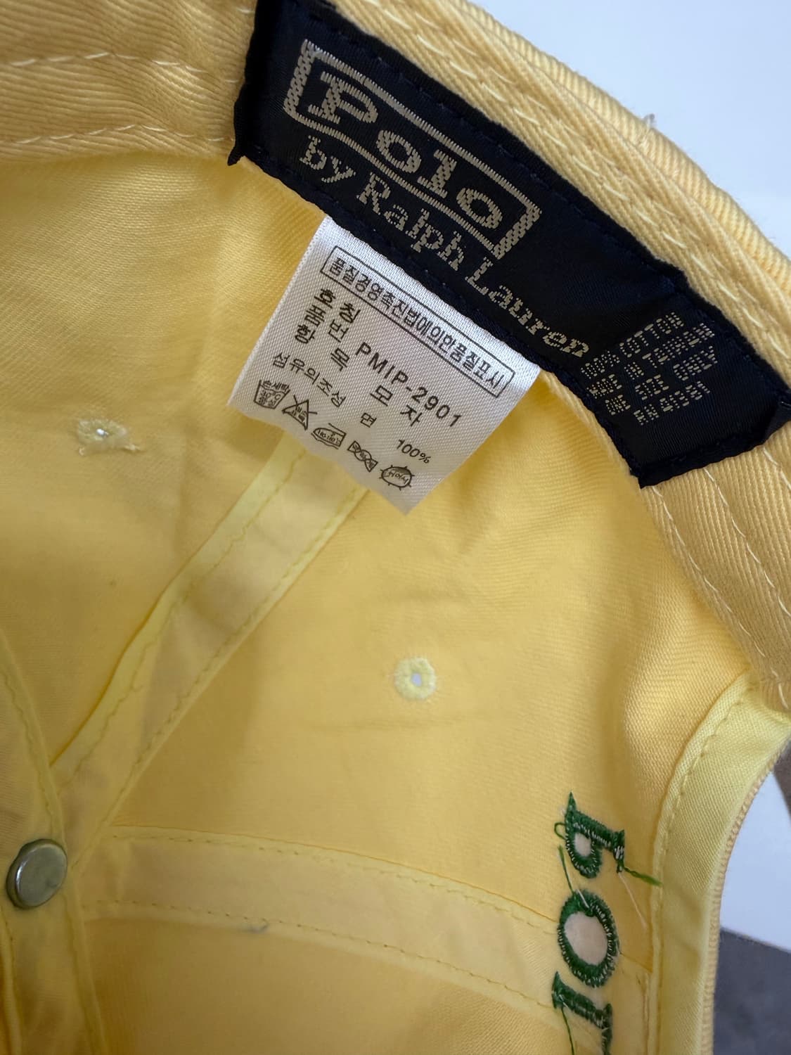 폴로 랄프로렌 데드스탁 옐로우 볼캡 상품이미지6