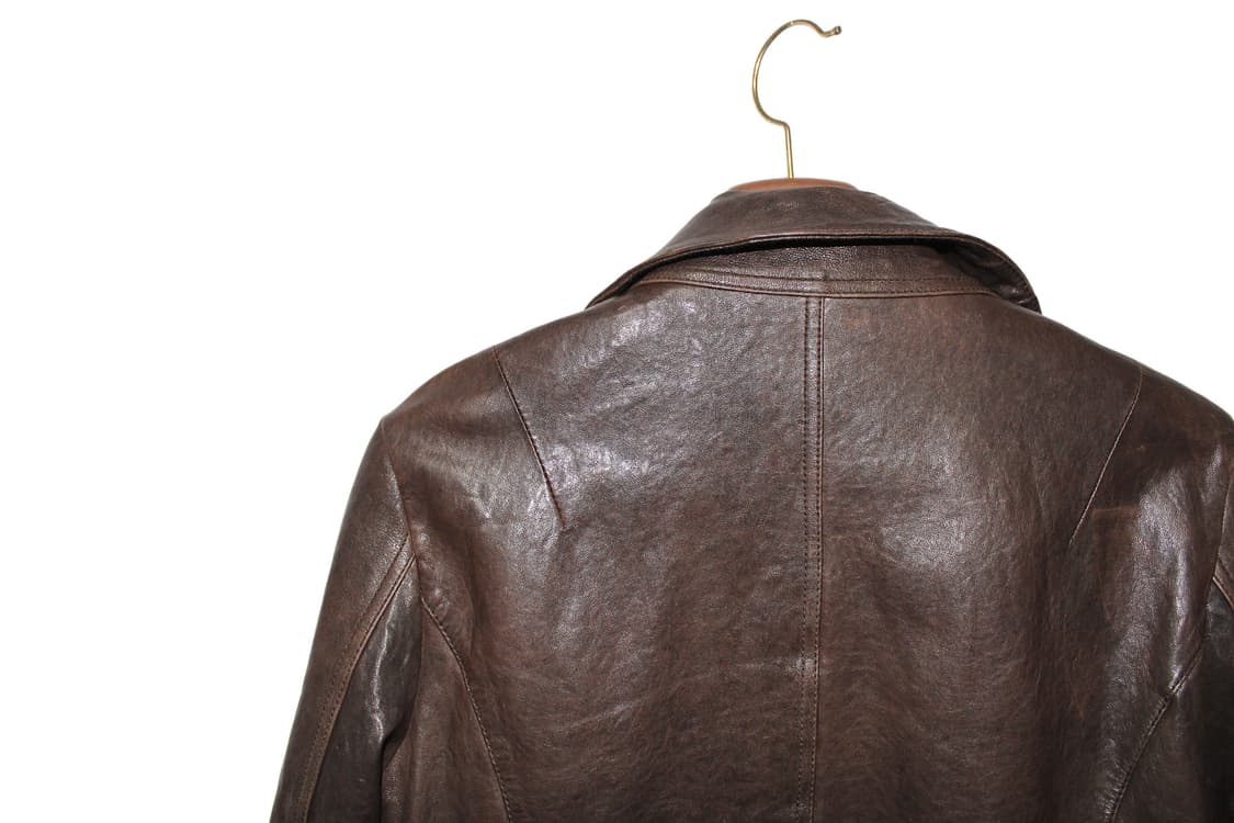 WOOYOUNGMI 우영미 하이넥 고트스킨 레더 바이커 자켓 상품이미지8