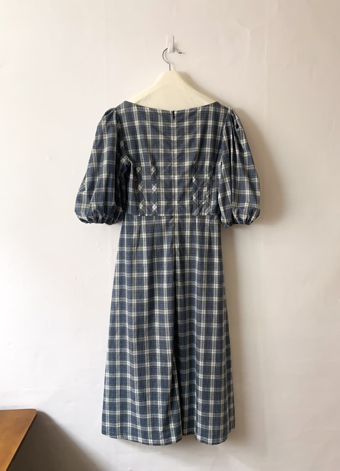 [EU38] 알렉사 청 체크 롱 원피스 상품이미지2