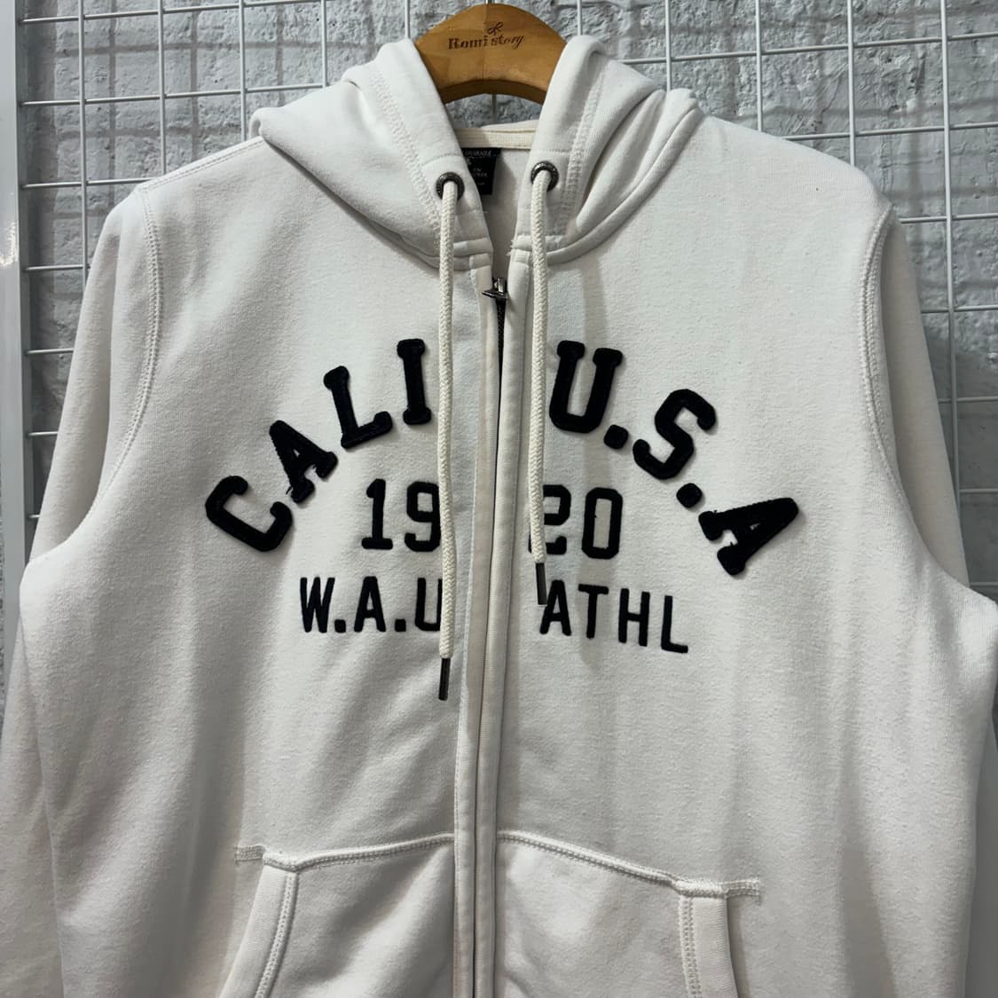 후아유 y2k 화이트 후드집업 L 상품이미지3