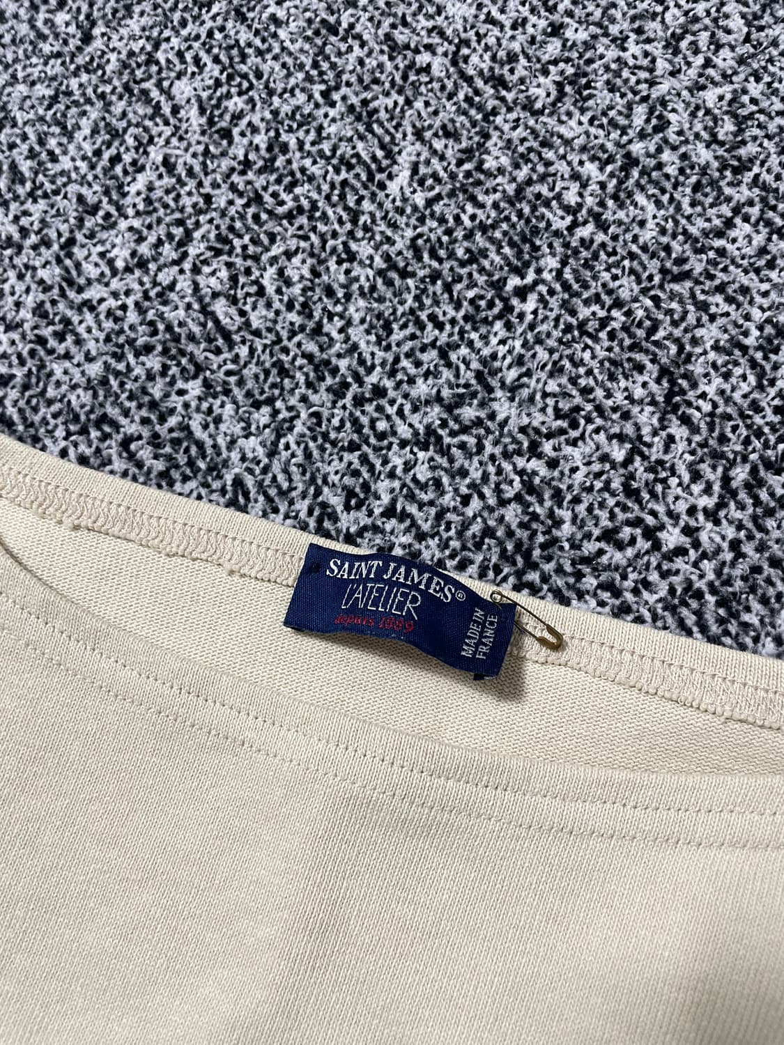 빈티지9. 세인트제임스 길도 긴팔 티셔츠 롱 슬리브 라이트 베이지 상품이미지3