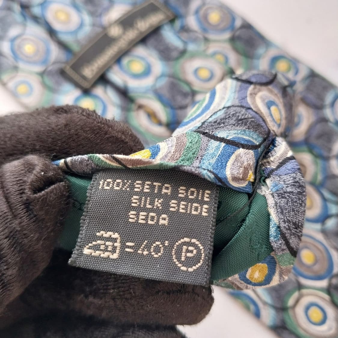 에르메네질도 제냐 그레이 패턴 넥타이 9.7cm S~A+등급 K2433
 상품이미지8