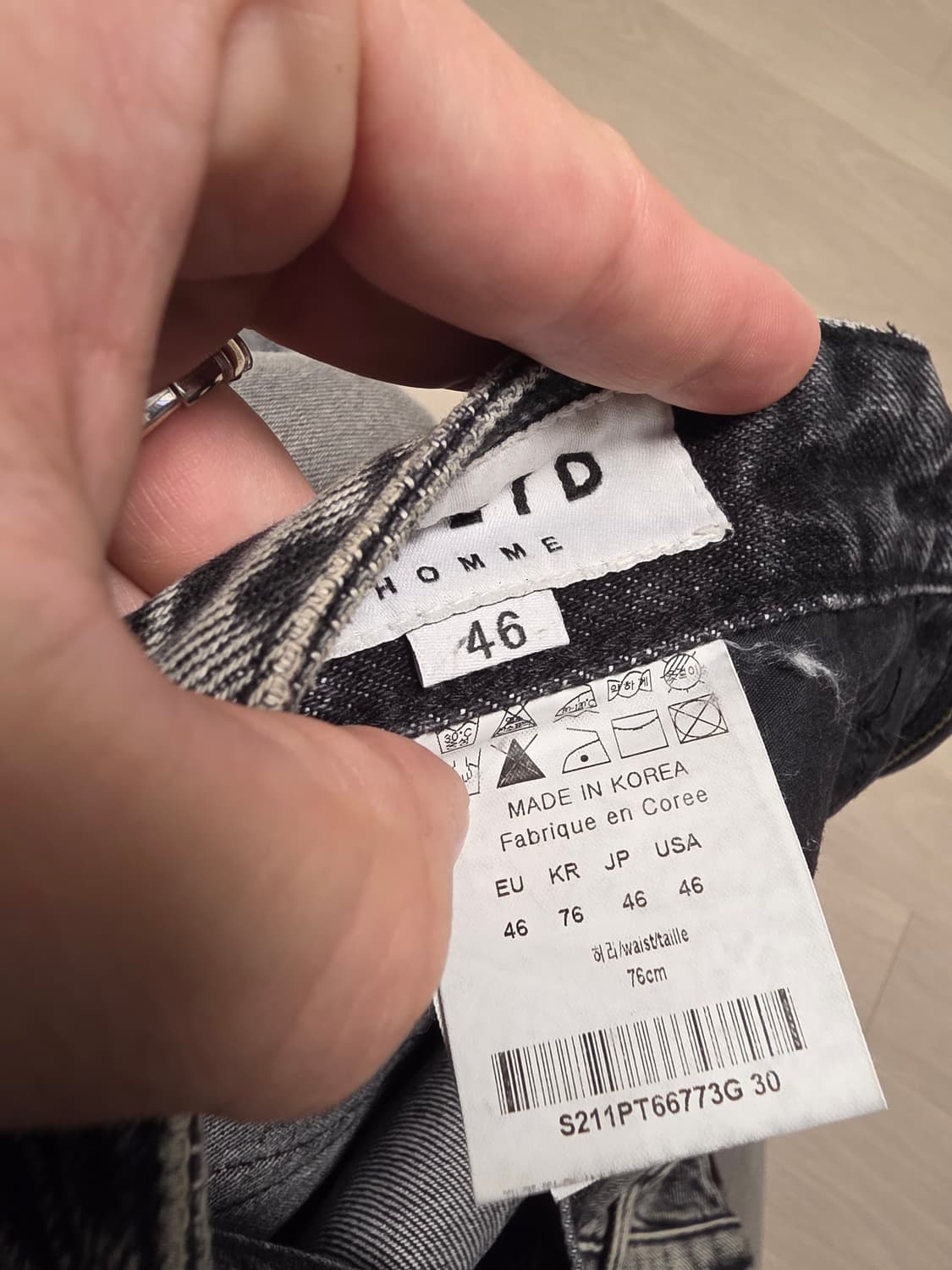 솔리드옴므 21ss 21fw  흑청 그레이 디스진 상품이미지4