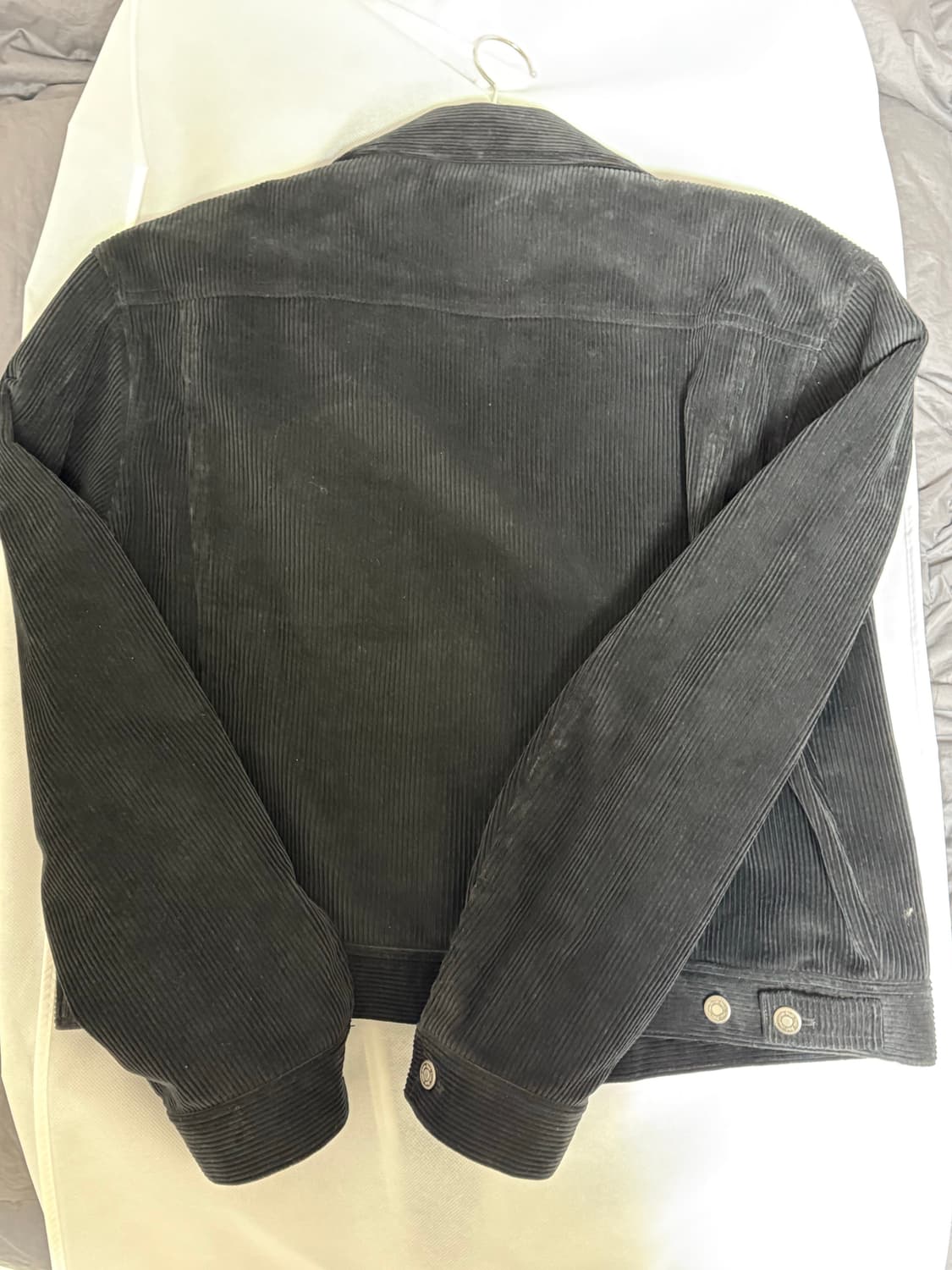 [48] 엘무드 호크 퍼 카라 코듀로이 트러커 자켓 블랙 상품이미지4