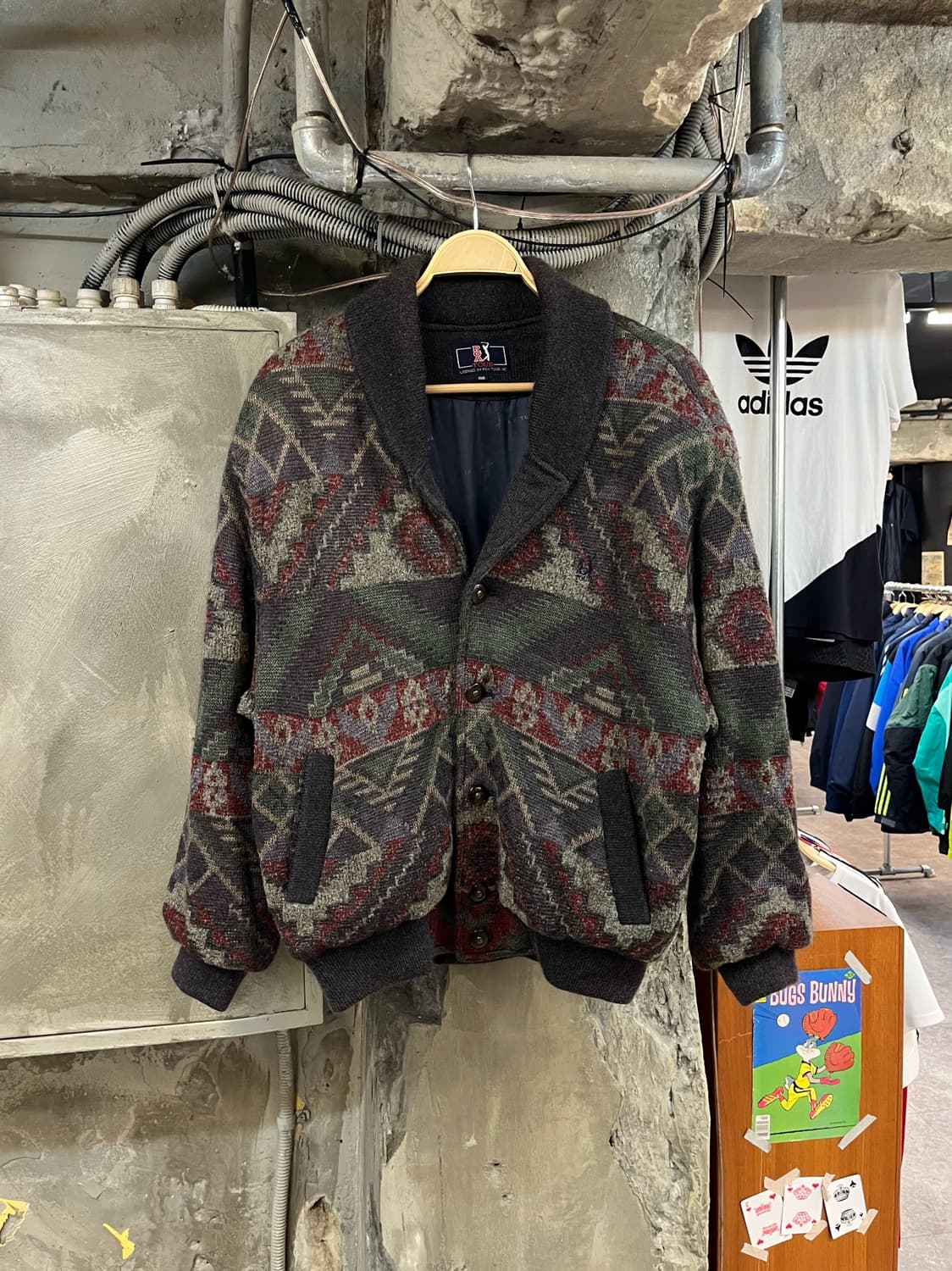 PGA 투어 패턴 가디건 브라운 100 #csz2749 상품이미지1