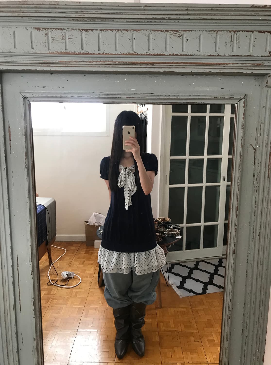 vintage dot one-piece 상품이미지1