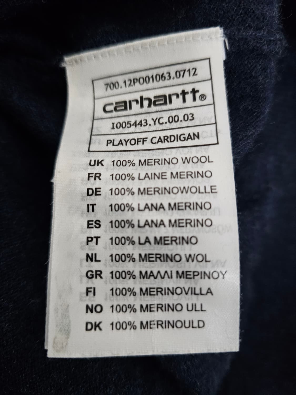 칼하트 플레이오프 메리노 울 가디건 S 상품이미지4