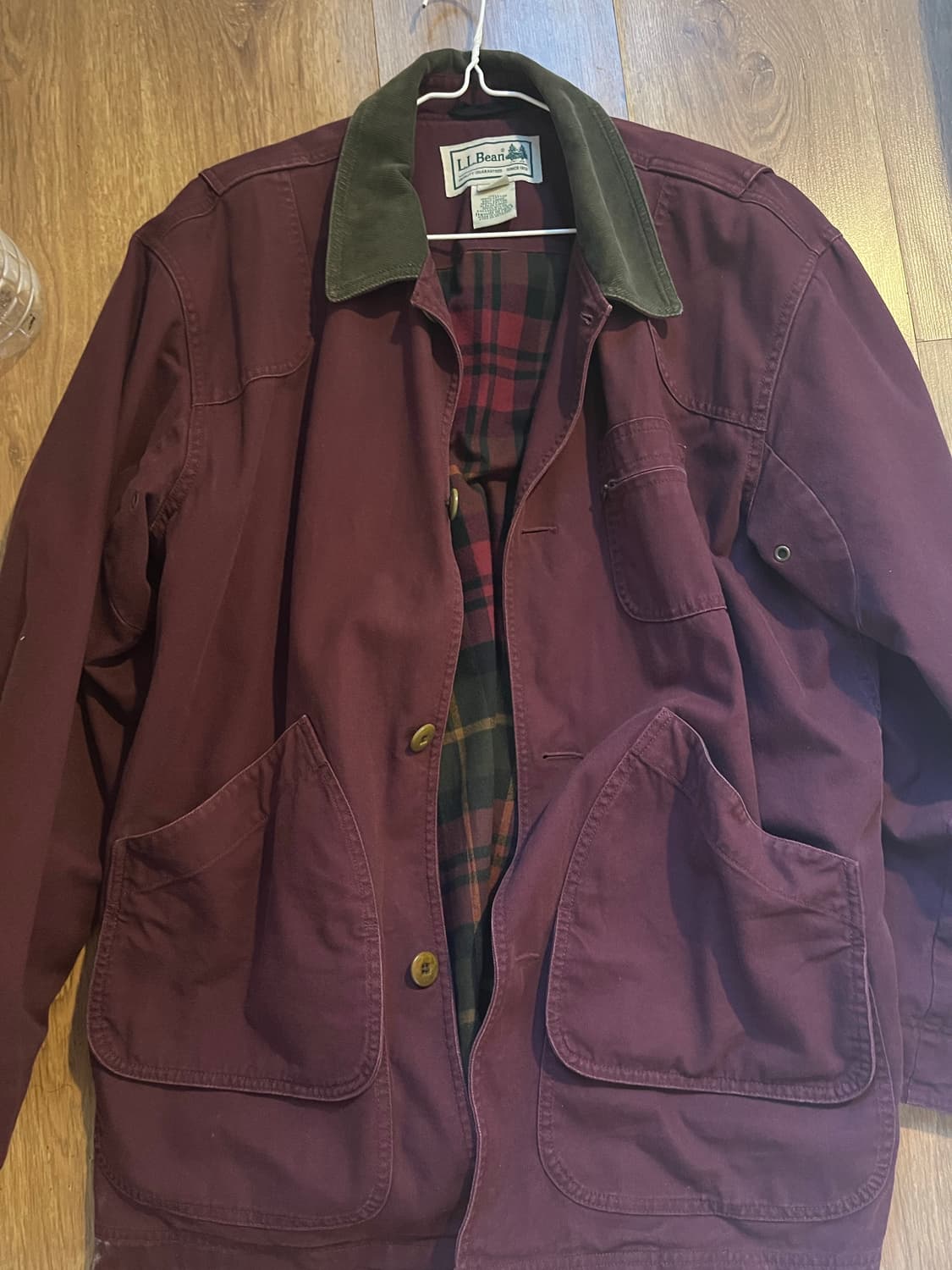 LL Bean 헌팅자켓 burgundy L  상품이미지1