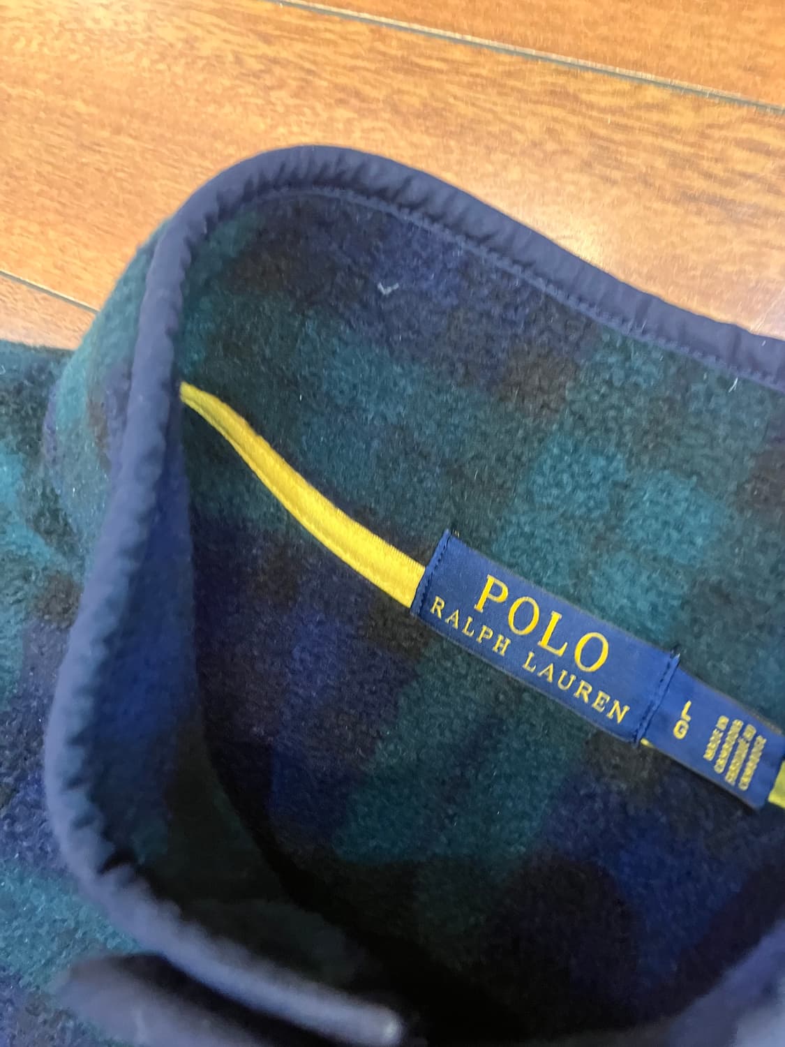 폴로랄프로렌 타탄 플리스 풀오버 L 상품이미지4