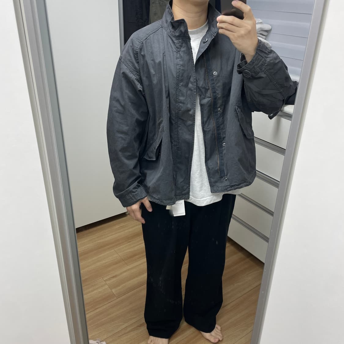 (새제품)저널스탠다드 M65 숏 모드 가먼트 다이(그레이/L) 25FW 상품이미지6