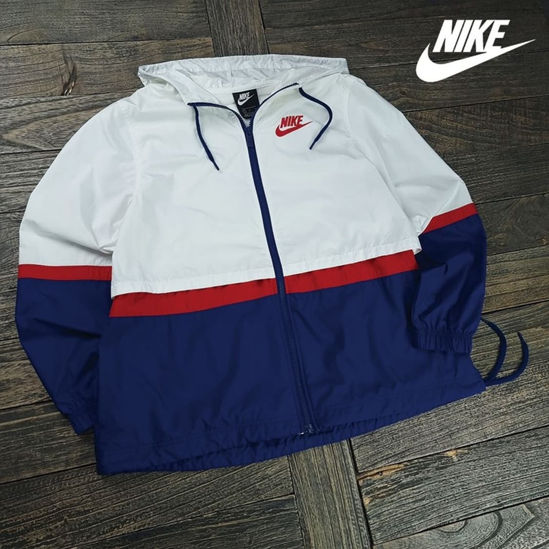 [나이키] 로고 프린팅 후드 바람막이 자켓 M19054 상품이미지1