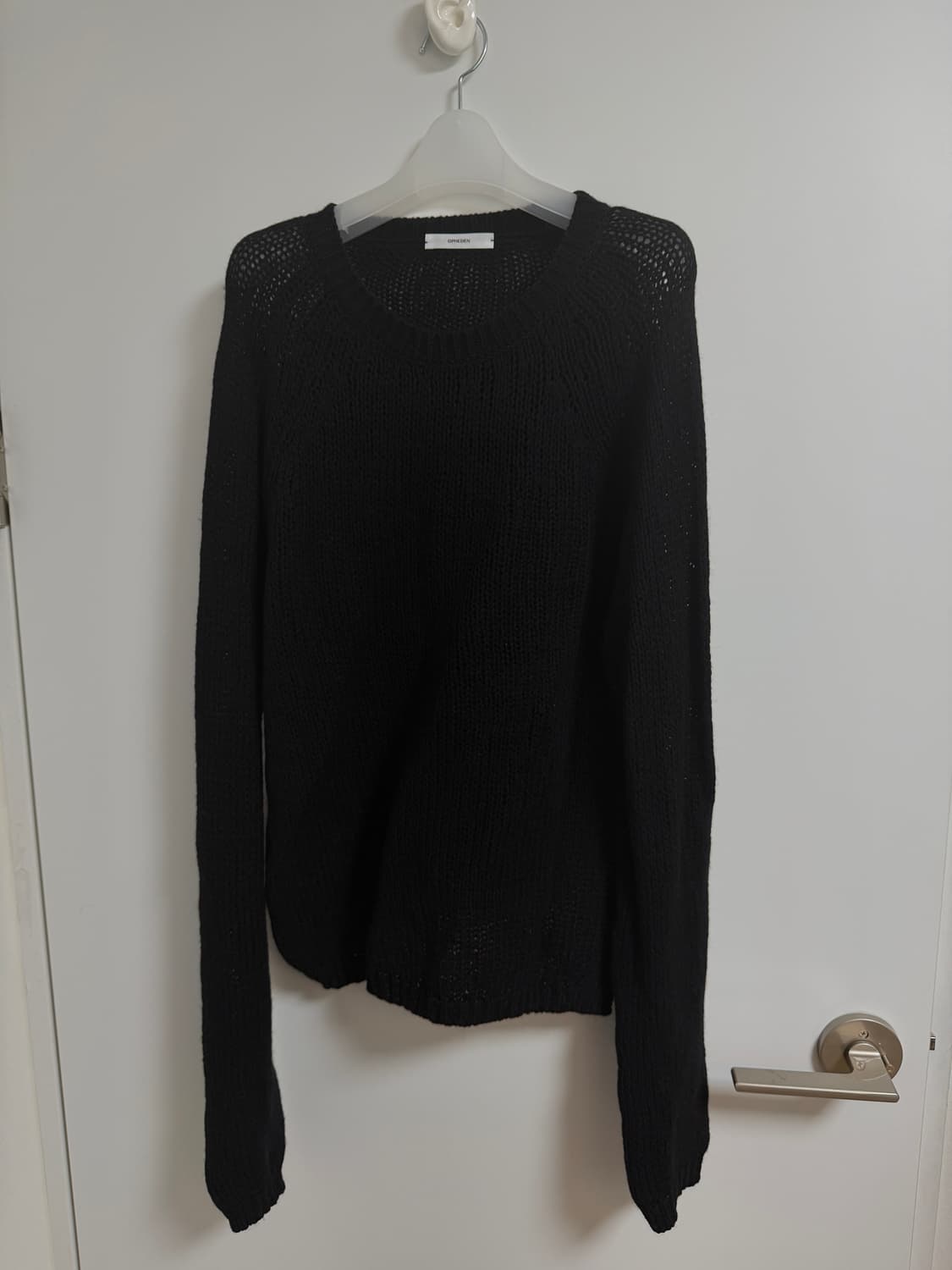 오브헤덴 Side Slit Round Loose Knit (black) 상품이미지5