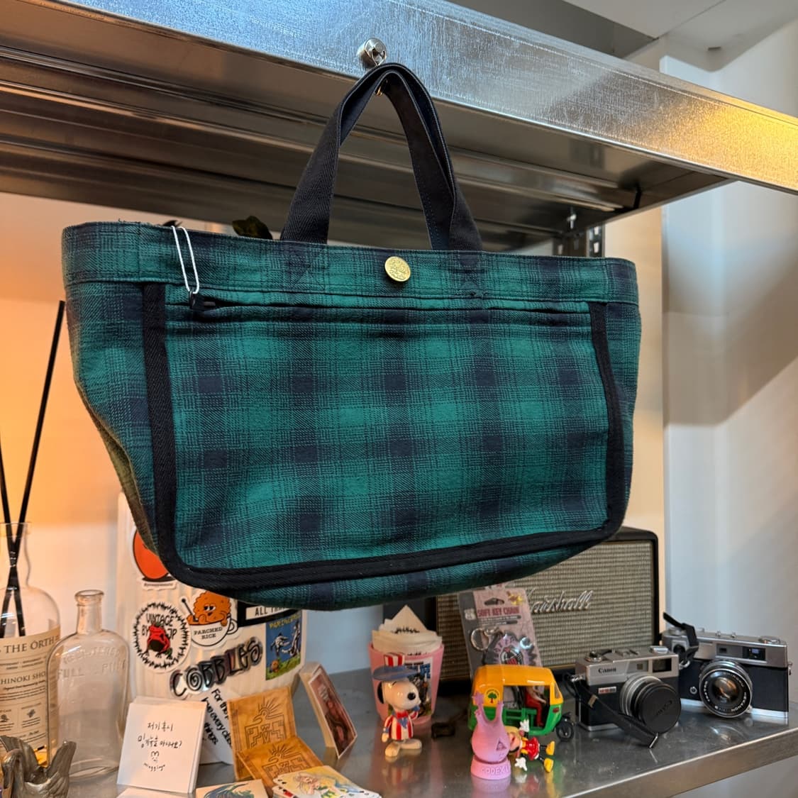 요시다 포터 타탄체크 리버서블 토트백 상품이미지4