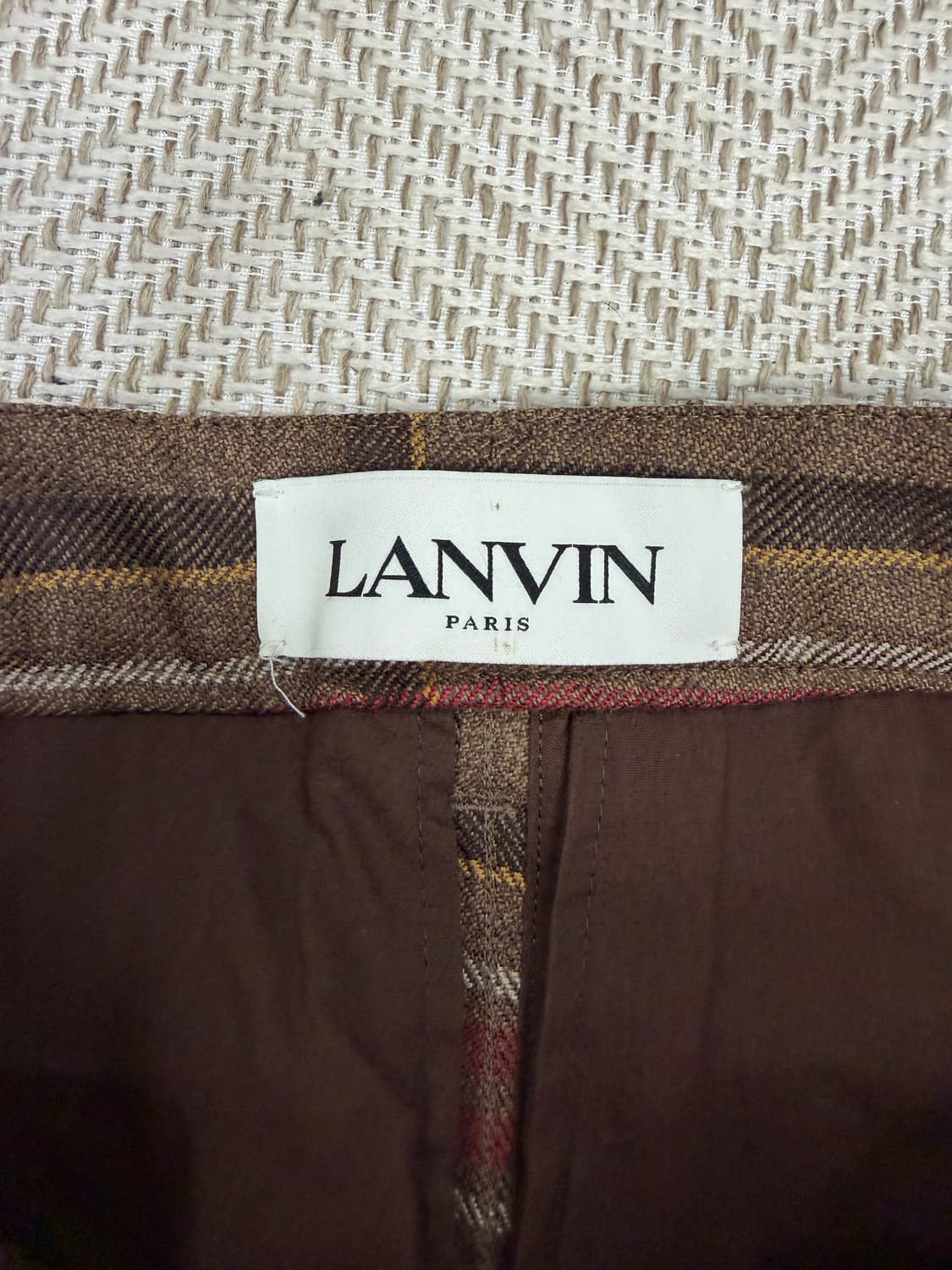 정품) LANVIN 랑방 한섬 체크 패턴 바지 26인치 상품이미지6