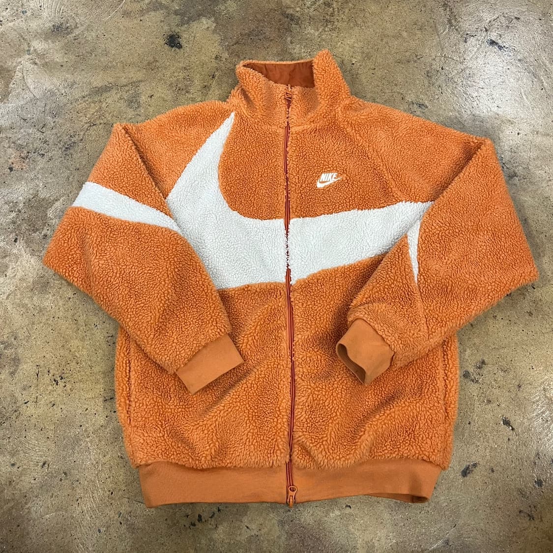 [정품/M] 나이키 오렌지 빅스우시 뽀글이 플리스 바람막이 양면 b17 상품이미지6