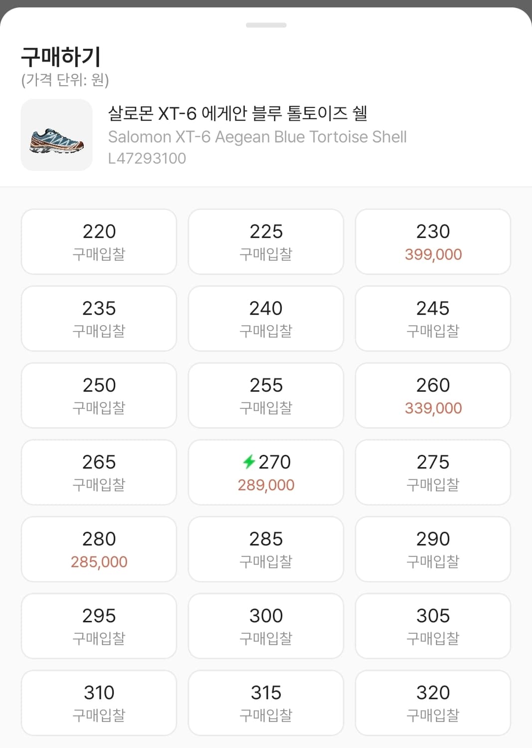 살로몬 XT-6 에게안 블루 톨토이즈 쉘 (280) 상품이미지2