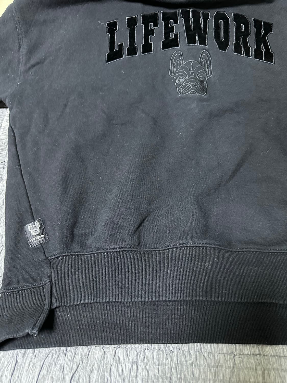 LIFWORK 라이프워크 검정 맨투맨티셔츠 상하의일괄 상품이미지3