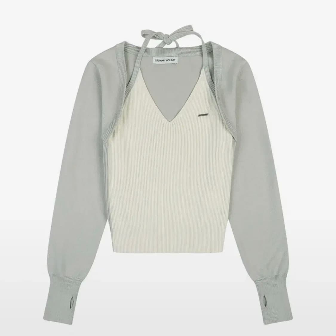 오디너리 홀리데이 볼레로 니트 탑 [IVORY] 상품이미지1